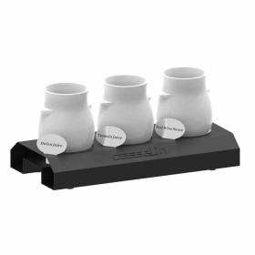 CASSELIN - Support à sauces 3 jars porcelaine 0,9 L