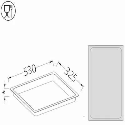 DIAMOND - Bac gastronorm 1/1 hauteur 150 mm