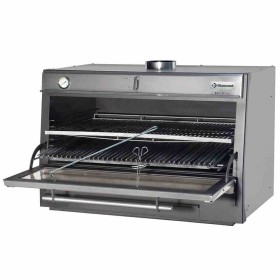 DIAMOND - Four-BBQ à charbon GN 2/1 + GN 1/1 (150 kg/h) inox