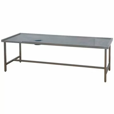 DIAMOND - Table de triage droite avec trou vide-ordures L. 1600 mm