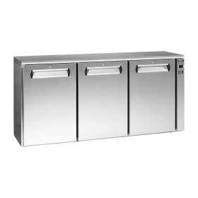 GAMKO - Arrière bar réfrigéré 3 portes pleines inox sans groupe