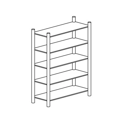 TECNOX - Rayonnage 5 niveaux réglables 100x60x200