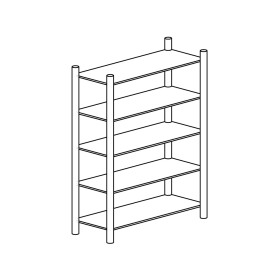 TECNOX - Rayonnage 5 niveaux réglables 120x60x200