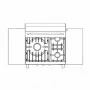 WESTAHL - Table de cuisson gaz 3 feux vifs, sur module, AVEC couvercle