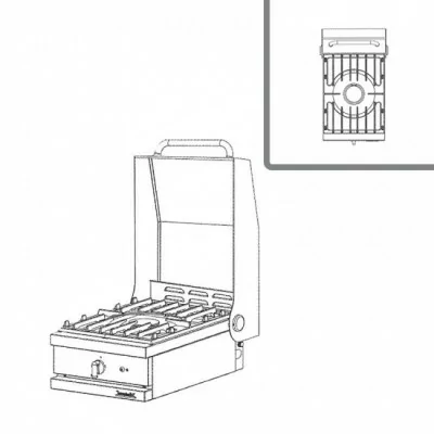 WESTAHL - Table de cuisson Gaz 1 feu vif, à poser, AVEC couvercle