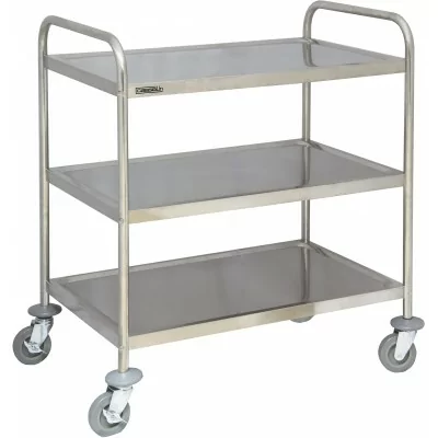 CASSELIN - Chariot de service en inox, 3 plateaux