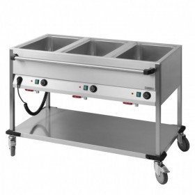 CASSELIN - Chariot Bain-Marie à eau 3 × GN 1/1