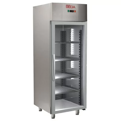 SEDA - Armoire froide positive inox 700 L, 1 porte vitrée