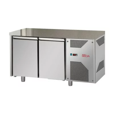 SEDA - Table de congélation inox, dessus granit, 2 portes GN 1/1