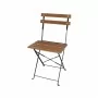 BOLERO - Lot de 2 chaises bistro pliables en lattes, effet bois