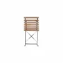 BOLERO - Lot de 2 chaises bistro pliables en lattes, effet bois