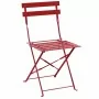 BOLERO - Lot de 2 chaises de terrasse en acier coloré rouges