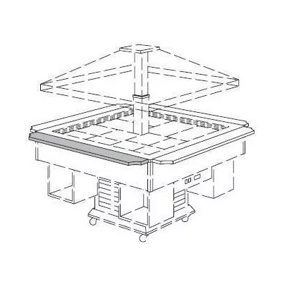 TECFRIGO - Tablette pour buffet à hors d'oeuvre GAZEBO 1395mm