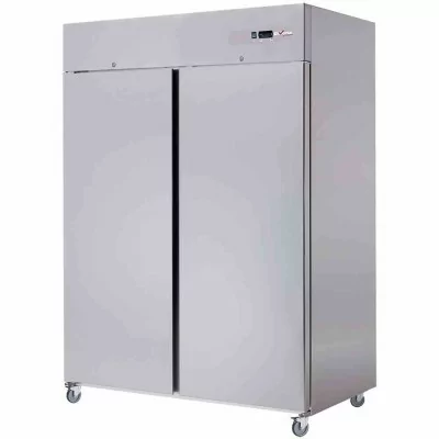 DIVERSO - Armoire réfrigérée inox sur roues 1400 L, 2 portes GN 2/1