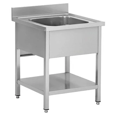 CUISTANCE - Plonge inox 1 bac P. 700 mm L. 700 mm