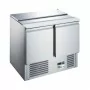 AFI - Saladette réfrigérée inox, 2 portes + couvercle télescopique