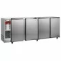 DIAMOND - Refroidisseur de bouteilles inox 4 portes pleines, 783 L