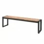 BOLERO - Bancs industriels en acier et acacia, 160 cm (lot de 2)