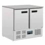 POLAR - Table froide positive compacte, 2 portes 240 L - Dessus marbre