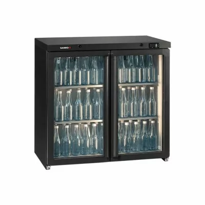 GAMKO - Arrière bar réfrigéré 2 portes battantes vitrées 250 L modèle haut