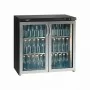 GAMKO - Arrière bar inox 2 portes battantes vitrées 250 L modèle haut