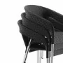 BOLERO - Fauteuils enveloppants bistro en rotin PE anthracite (lot de 4)