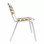 BOLERO - Chaises bistro frêne et aluminium (lot de 4)