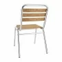 BOLERO - Chaises bistro frêne et aluminium (lot de 4)