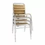 BOLERO - Chaises bistro frêne et aluminium (lot de 4)