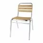 BOLERO - Chaises bistro frêne et aluminium (lot de 4)