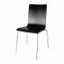 BOLERO - Chaise dossier carré noire lot de 4