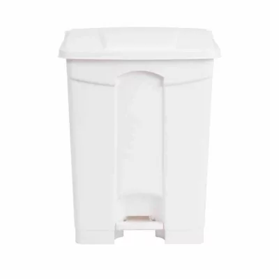 JANTEX - Poubelle de cuisine à pédale blanche 65L