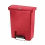 RUBBERMAID - Poubelle à pédale frontale Slim Jim rouge 30L