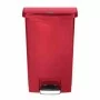 RUBBERMAID - Poubelle à pédale frontale Slim Jim rouge 50L