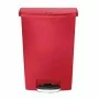 RUBBERMAID - Poubelle à pédale frontale Slim Jim rouge 90L