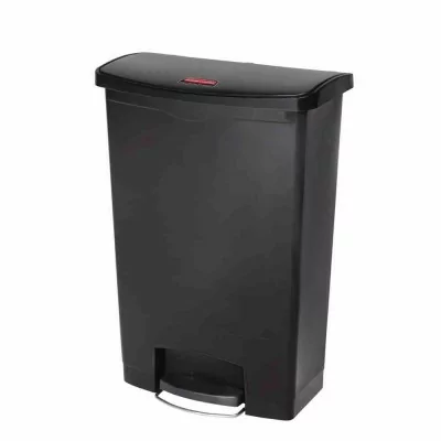 RUBBERMAID - Poubelle à pédale frontale Slim Jim noire 90L