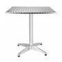 BOLERO - Table bistro carrée acier inoxydable 700mm