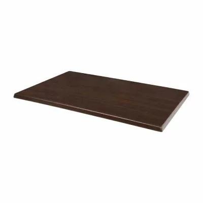 BOLERO - Plateau de table rectangulaire pré percé coloris marron foncé