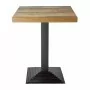 BOLERO - Plateau de table carré effet bois vieilli - 70 cm