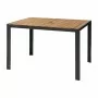 BOLERO - Table rectangulaire en acier et acacia 120 cm