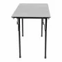 BOLERO - Table rectangulaire pliante grise en ABS 1220mm