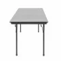 BOLERO - Table rectangulaire pliante grise en ABS 1520mm