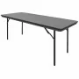 BOLERO - Table rectangulaire pliante grise en ABS 1830mm