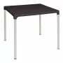 BOLERO - Table carrée avec pieds aluminium noire 750mm