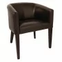 BOLERO - Fauteuil en simili cuir marron foncé