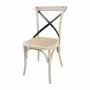 BOLERO - Chaises en chêne avec dossier croisé sable (lot de 2)