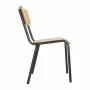 BOLERO - Chaises avec assise et dossier en bois Cantina gris métal (lot de 4)