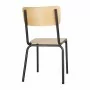 BOLERO - Chaises avec assise et dossier en bois Cantina gris métal (lot de 4)