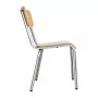 BOLERO - Chaises avec assise et dossier en bois Cantina galvanisées (lot de 4)