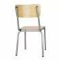 BOLERO - Chaises avec assise et dossier en bois Cantina galvanisées (lot de 4)